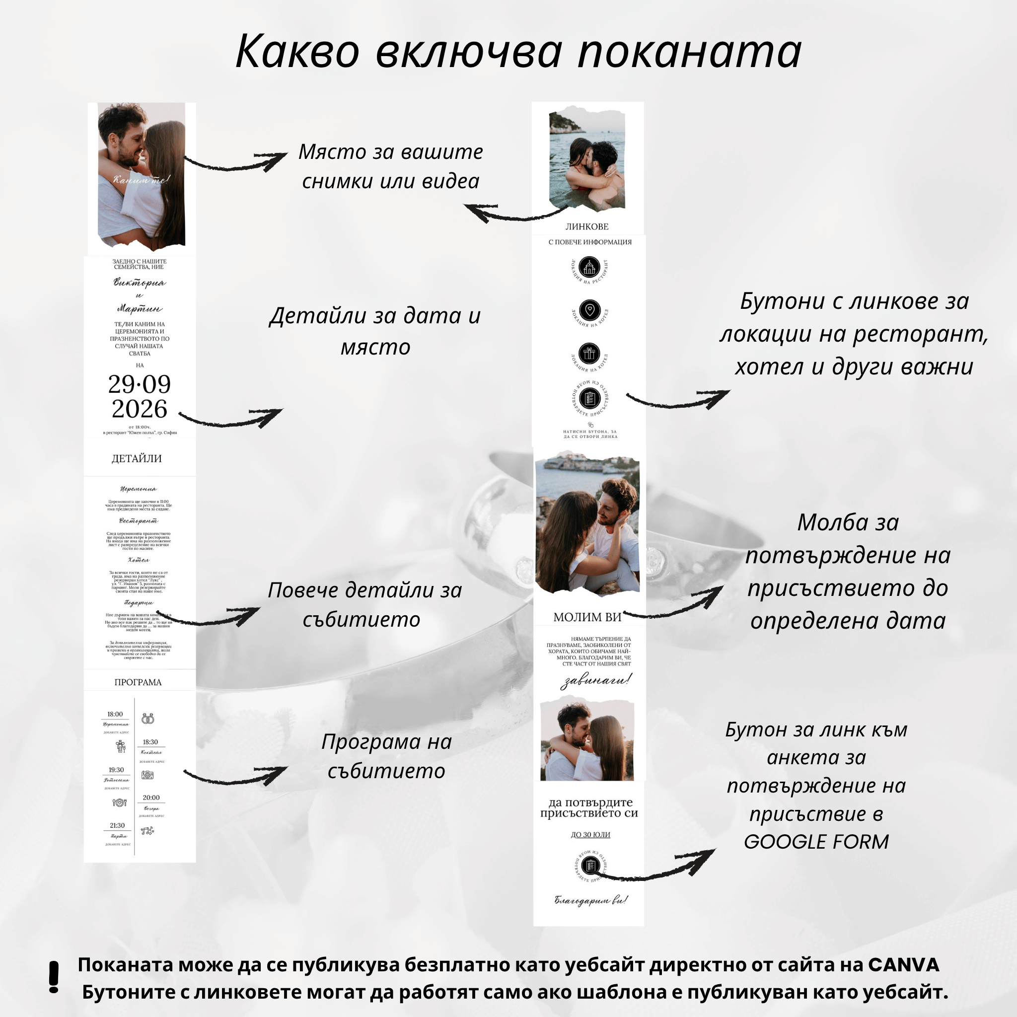 Дигитална покана с линкове "История без време"