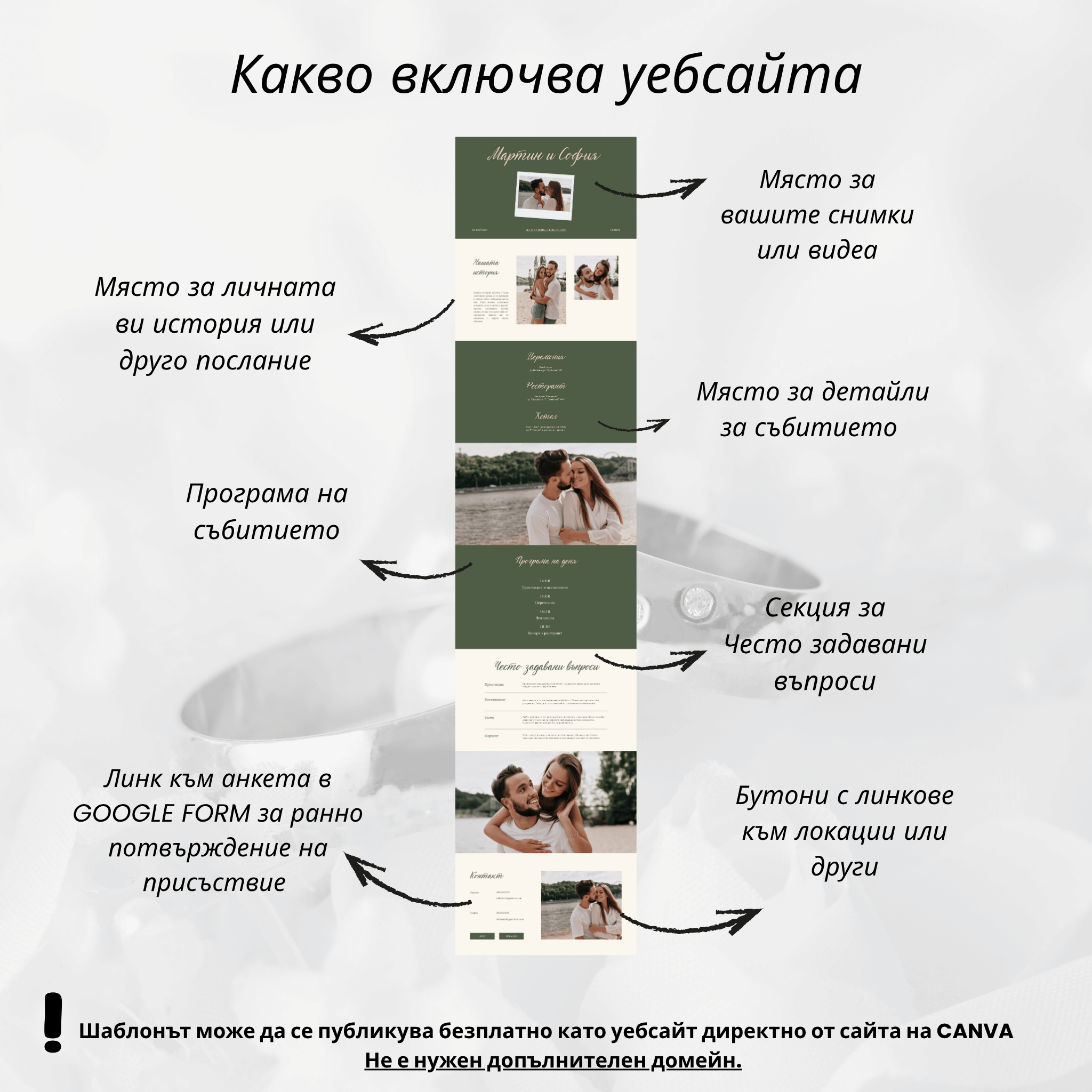 Сватбен уебсайт "Тосканска приказка"