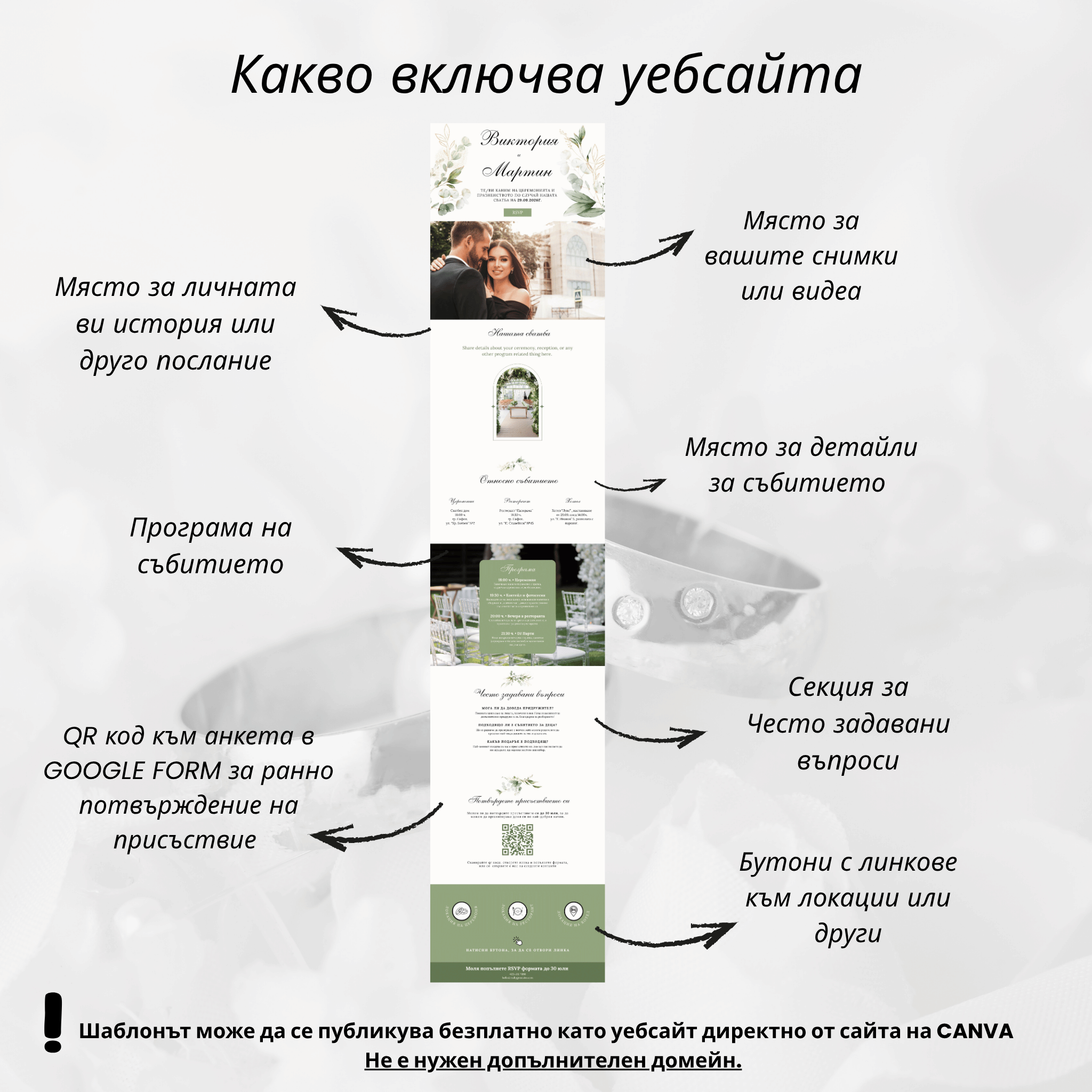 Сватбен уебсайт "Зелена симфония"